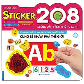 Sách Cùng Bé Khám Phá Thế Giới (208 Miếng Dán Hình Thông Minh - IQ-EQ-CQ) - Minh Minh