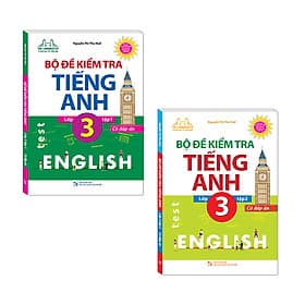 Combo 2 cuốn: Bộ đề kiểm tra tiếng Anh lớp 3 tập 1+ tập 2 - Có đáp án( Tặng kèm Bookmark) - Minh Minh