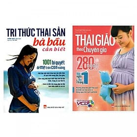 Combo Sách Tri Thức Thai Sản Bà Bầu Cần Biết và Thai Giáo Theo Chuyên Gia + 1 cuốn truyện song ngữ anh việt ngẫu nhiên - An