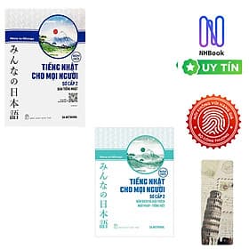 Combo Minna no Nihongo Bán Chạy: Giáo Trình Tiếng Nhật Cho Mọi Người Sơ Cấp 2 + Bản Dịch Và Giải Thích Ngữ Pháp - Tiếng Việt Sơ Cấp 2 (Cẩm Nang Học Tiếng Nhật Hiệu Qủa Nhất Dành Cho Người Việt / Tặng Kèm Bookmark Happy Life) - Minna no Nihongo
