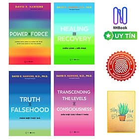 Combo Sách Tác giả : David R. Hawkins, M.D., Ph.D. : Power Vs Force , Healing And Recovery , Truth Vs Falsehood và Transcending The Levels Of Consciousness ( Trọn Bộ 4 Cuốn ) ( Tặng Kèm Sổ Tay Xương Rồng ) - David Spencer