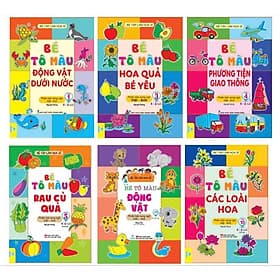 Bộ 6 cuốn Bé tập làm họa sĩ - Bé tô màu (Song ngữ Anh VIệt) - ndbooks - An