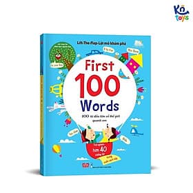 Sách Tương Tác Lật Mở Khám Phá Khổ lớn Lift The Flap - First 100 Words - 100 Từ Đầu Tiên Về Thế Giới Quanh Em – Đinh Tị - The First Wild Boar 02 Studio