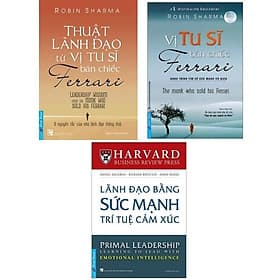 Combo 3 cuốn sách: Lãnh Đạo Bằng Sức Mạnh Trí Tuệ Cảm Xúc + Thuật Lãnh Đạo Từ Vị Tu Sĩ Bán Chiếc Ferrari + Vị Tu Sĩ Bán Chiếc Ferrari - Việt Chi