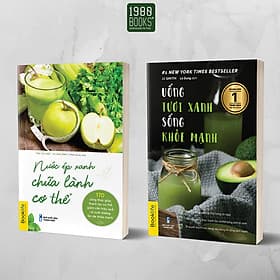 Combo 2 cuốn Uống tươi xanh sống khỏe mạnh + Nước ép xanh chữa lành cơ thể - 1980Books