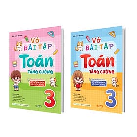 Combo Vở bài tập Toán tăng cường lớp 3 (2 Tập) (Theo sách giáo khoa kết nối tri thức với cuộc sống) - Tri Thức
