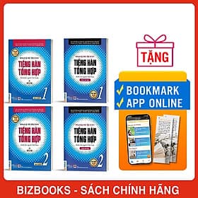 Combo 4 Cuốn Tiếng Hàn Tổng Hợp Sơ Cấp 1 và 2 Bản Màu - Học Kèm App Và Khóa Học Online - Khoa