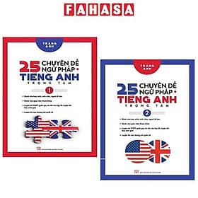 Combo 25 Chuyên đề ngữ pháp tiếng anh trọng tâm tập 1 và 2 - Trọn bộ 2 cuốn kèm book mark GIGA - Hú