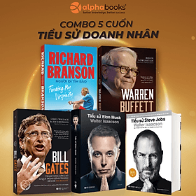 Combo Sách Tiểu Sử Doanh Nhân: Tiểu Sử Elon Musk + Tiểu Sử Steve Jobs + Tiểu Sử Bill Gates + Richard Branson - Người Đi Tìm Bão + Warren Buffett - Quá Trình Hình Thành Một Nhà Tư Bản Mỹ - Richard Fenton