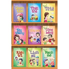 Combo Gieo Mầm Tính Cách ( Bộ 9 cuốn) : Kiên Trì, Quan Tâm, Tử Tế ,Yêu Thương, Mạnh Mẽ, Thật Thà, Ước Mơ, Công Bằng và Lịch Sự - 