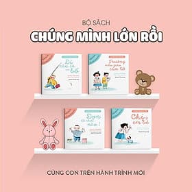 Combo 4 cuốn truyện tranh Ehon Nhật Bản - Chúng mình lớn rồi (Đi câu cá với bố, Trường mẫu giáo của tớ, Dọn đồ chơi nào, Chị và em bé) - Dành cho trẻ từ 3 - 6 tuổi - Minh Minh