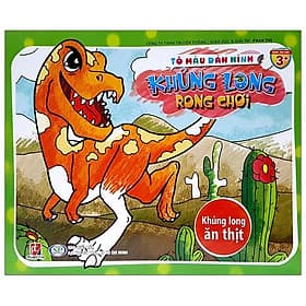 Tô Màu Dáng Hình Khủng Long Rong Chơi - Khủng Long Ăn Thịt - Long