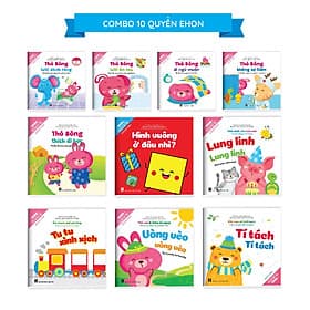 Full Set Ehon Kỹ Năng Sống Thỏ Bông- Phát Triển Tư Duy Tích Cực Cho Bé ( Song Ngữ Việt Anh) Bộ 10 Cuốn - Tặng Vòng Dâu May Mắn Cho Bé - Song Phát