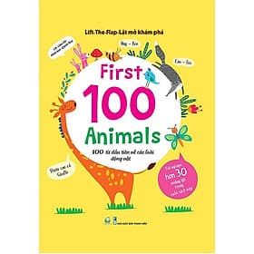 Sách Tương Tác - Lift-The-Flap - Lật Mở Khám Phá: First 100 Animals - 100 Từ Đầu Tiên Về Các Loài Động Vật - Rien Ono