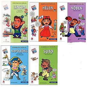 Combo Danh Nhân Thế Giới (5Q - Sách Thiếu Nhi / Tự Truyện Các Vĩ Nhân Thiên Tài Thay Đổi Cuộc Sống ) + Tặng Poster An Toàn cho Con Yêu - Kim Ân