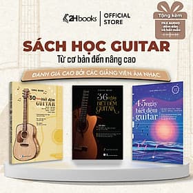 Sách học guitar, Combo 30, 36, 45 ngày biết đệm guitar, tự học guitar cơ bản, giáo trình guitar, học đàn guitar- 2HBooks - Hú