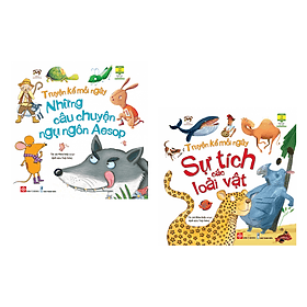 Combo 2 Cuốn Truyện Kể Mỗi Ngày Cho Bé: Những Câu Chuyện Ngụ Ngôn Aesop + Sự Tích Các Loài Vật - Chuyện