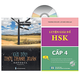 Combo 2 sách Luyện giải đề thi HSK cấp 4 có mp3 nge + Gởi tôi thời thanh xuân song ngữ Trung việt có phiên âm có mp3 nghe+DVD tài liệu - Song Phát