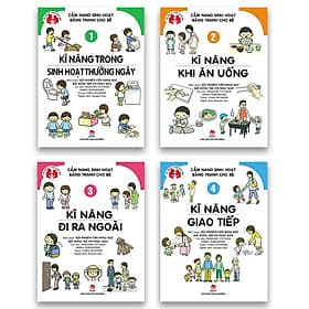 Combo Cẩm Nang Sinh Hoạt Bằng Tranh Cho Bé: Tập 1 + 2 + 3 + 4 - Kim Hye-Jin