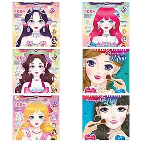 Combo Sách Trang Điểm - Công Chúa Hàn Quốc Và Thần Tượng Hàn Quốc: Yuna, Mina, Jenny, Myra, Hana, Lisa (Có Sticker) - 6 Cuốn - Mina T