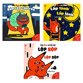 Ehon Nhật Bản - Những Điều Kỳ Diệu Của Âm Thanh - "Cáo Ken Và Cảnh Vật - Lấp Lánh Lấp Lánh" ; Cáo Ken Và Động Vật - Rón Rén Rón Rén" ; "Cáo Ken Và Đồ Vật - Lộp Bộp Lộp Bộp" - Làn