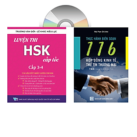 combo: Luyện thi HSK cấp tốc tập 2 (tương đương HSK 3+4 kèm CD) +Thực Hành Soạn Thảo 116 Hợp Đồng Kinh Tế Và Thư Tín Thương Mại (Song Ngữ Trung Việt Có Phiên Âm)+DVD tài liệu - Song Phát