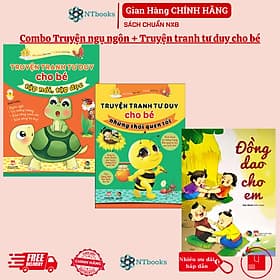 Combo Đồng dao cho em+Truyện tranh tư duy cho bé tập nói tập đọc + Truyện tranh tư duy cho bé những thói quen tốt - Đại Mai