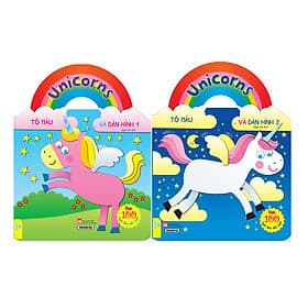 Unicorns Tô Màu Và Dán Hình - Hơn 100 hình dán siêu xinh - ndbooks - Công Sĩ
