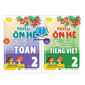 Combo Phiếu ôn hè Toán và Tiếng Việt Lớp 2 (MG) - Việt An