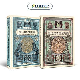 Combo 2 cuốn: Việt Nam sử lược (Bìa cứng - Ấn bản kỉ niệm 100 năm xuất bản lần đầu) + Việt Nam văn hoá sử cương (Bìa cứng) - A Nam