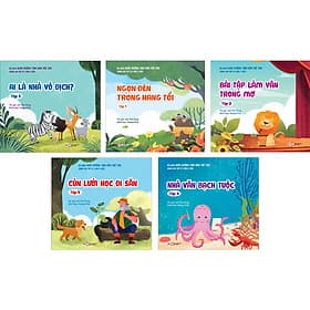 Combo: Bộ Sách Nuôi Dưỡng Tâm Hồn Trẻ Thơ Dành Cho Trẻ Từ 0 Đến 3 Tuổi: Ngọn Đèn Trong Hang Tối + Bài Tập Làm Văn Trong Mơ + Ai Là Nhà Vô Địch + Nhà Văn Bạch Tuộc + Cún Lười Đi Học Săn: - Di Di