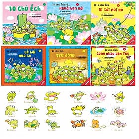 Combo Truyện Ehon Nhật Bản - 10 Chú Ếch - Văn