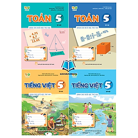 Combo 4 cuốn Toán + Tiếng Việt 5 - tập 1 + 2 ( dành cho buổi học thứ 2 ) (Kết Nối Tri Thức) - Tri Thức