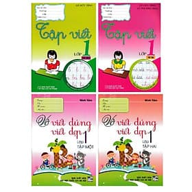 Vở Viết Đúng Viết Đẹp Lớp 1 + Tập Viết Lớp 1 - Combo 4 Cuốn - Hồng Ân - An Vi