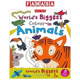 Sách ngoại văn: World's Biggest Colour-In: Animals (8 Giant Posters) - Miles Kelly Publishing