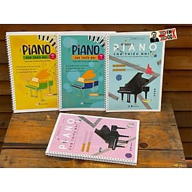 (Trọn bộ 4 phần) PIANO CHO THIẾU NHI – Tuyển tập 220 tiểu phẩm nổi tiếng – Lê Dũng biên soạn – Huy Hoàng Bookstore – NXB Dân Trí (Bìa mềm) - Bìa Mềm
