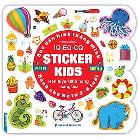 Sách Bóc Dán Hình Thông Minh IQ - EQ - CQ - Sticker For Kids Cuốn 4 (2-8T) - Nha Nha