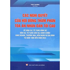 Các Nghị Quyết Của Hội Đồng Thẩm Phán Toà Án Nhân Dân Tối Cao Về Hình Sự - Tố Tụng Hình Sự - Dân Sự - Tố Tụng Dân Sự - Hành Chính Từ Năm 1986 - 2023 - An Nam