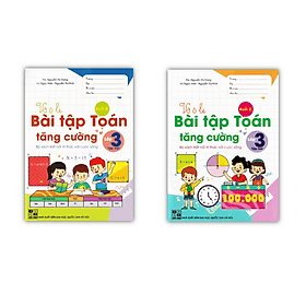 Combo Vở Ô li Bài Tập Toán Tăng Cường lớp 3 - tập 1 + 2 ( Kết Nối ) - Pang Li Kin