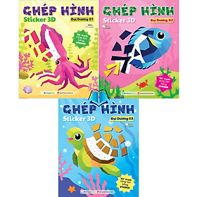 Ghép Hình Sticker 3D - Chủ Đề Đại Dương 3 cuốn - Dương An