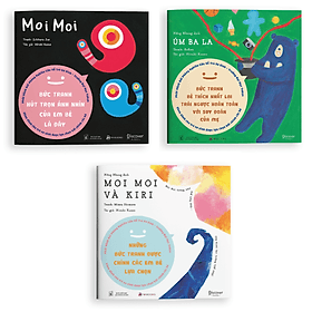 Ehon Nhật Bản - Moi Moi Và Những Người Bạn - Combo Bộ Sách 3 Quyển (Bé Từ 0-2 Tuổi) - "MOI MOI Bức Tranh Thu Hút Mọi Ánh Nhìn Của Em Bé Là Đây" ; "Úm Ba La" ; "Moi Moi Và Kiri" - Hú