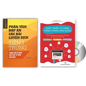 Combo 2 sách Phân tích đáp án các bài luyện dịch Tiếng Trung và Phát triển từ vựng tiếng Trung Ứng dụng (Có Audio nghe) +DVD tài liệu - Cty TNHH Tuệ Lâm Linh