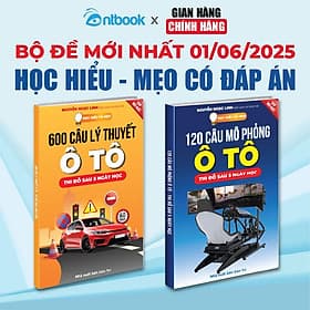 Bộ sách 600 Câu Lý Thuyết + 120 Câu Mô Phỏng Ô Tô, Ôn Thi Sát Hạch, Thi Đỗ Sau 5 Ngày, Cập Nhật Đề Chuẩn Bộ C.A 2025 - Hạ