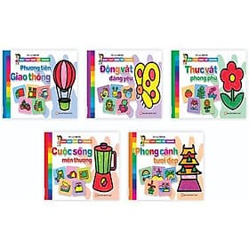 ComBo 5 Cuốn Bộ Bàn Tay Nhỏ Vẽ Tranh: Động Vật Đáng Yêu + Cuộc Sống Mến Thương + Thực Vật Phong Phú + Phương Tiện Giao Thông + Phong Cảnh Tươi Đẹp - Việt Thư