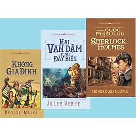 COMBO 3 CUỐN SÁCH :NHỮNG CUỘC PHIÊU LƯU CỦA SHERLOCK HOLMES + KHÔNG GIA ĐÌNH + HAI VẠN DẶM DƯỚI ĐÁY BIỂN - Minh Minh