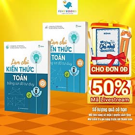 Combo Làm Chủ Kiến Thức Toán Bằng Sơ Đồ Tư Duy Lớp 8 – Tập 1 + tập 2 - Kiến Bằng