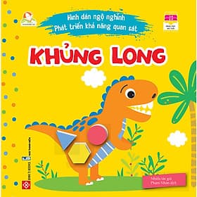 Sách Hình Dán Ngộ Nghĩnh - Phát Triển Khả Năng Quan Sát - Khủng Long - Đan Long