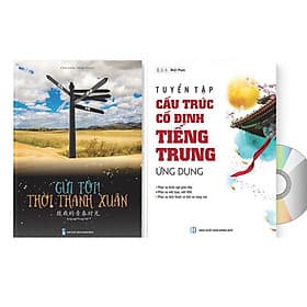 Combo 2 sách gởi tôi thời thanh xuân song ngữ Trung Việt có phiên âm MP3 nghe+ Tuyển tập 600 cấu trúc cố định tiếng Trung ứng dụng+DVD tài liệu - Song Thành