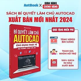 Sách Autocad 2D Nâng Cao Và 3D Xuất Bản Chính Hãng, In Màu, Có Tặng Kèm Video Hướng Dẫn - Nhà xuất bản Larousse