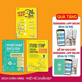 Combo 3 Cuốn Mind Map English Grammar – Ngữ pháp + Từ Vựng Và Giao Tiếp Tiếng Anh Qua Sơ Đồ Tư Duy ( Nghe Qua App) NHH - G